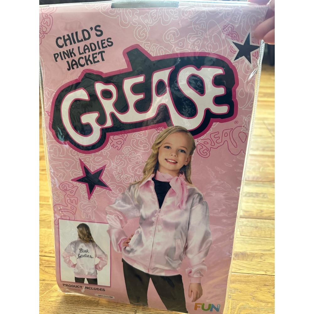 Grease Pink Ladies Jacket Child's Costume‎ Accessory Halloween Party Medium